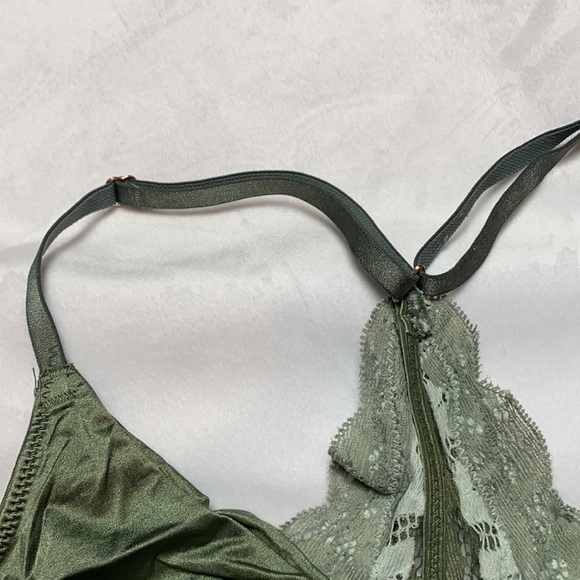 Aerie bra bralette green and blue lace triangle - Picture 3 of 6